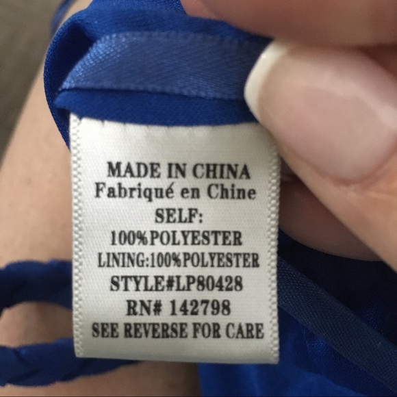 loverich cobalt blue, sleeveless romper, Large. - Picture 7 of 7